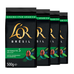 L'OR Espresso Café En Grain Brésil - 4X500G
