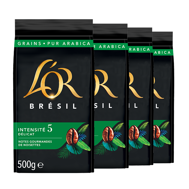 L'OR Espresso Café En Grain Brésil - 4X500G