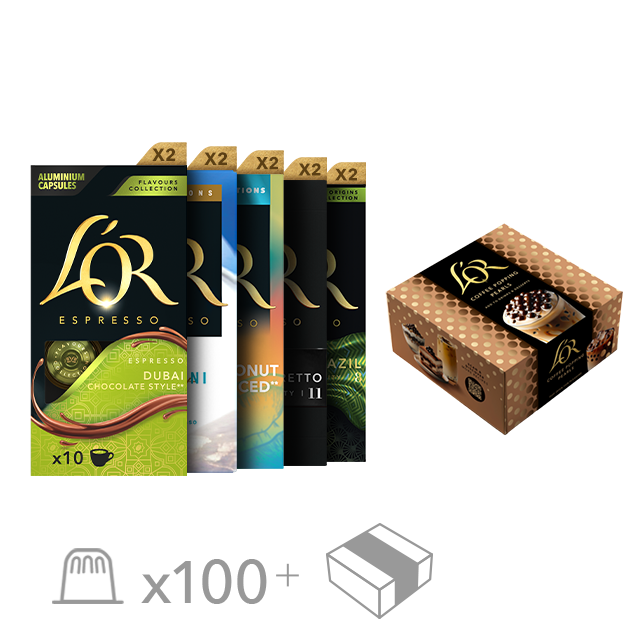 L'OR Espresso Sélection Saveurs D'Été - 100 Capsules & Perles De Café
